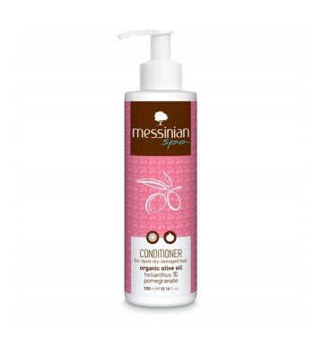 Κρέμα μαλλιών Pomerganate & Helianthus της Messinian spa για βαμμένα και ταλαιπωρημένα μαλλιά.