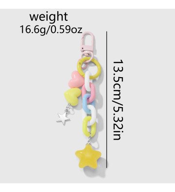 Πολύχρωμο μπρελόκ με καρδιές