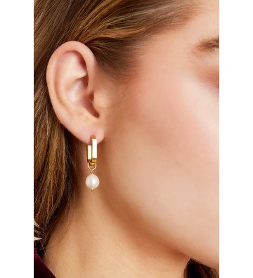 Γυναικεία κρεμαστά σκουλαρίκια με πέρλα