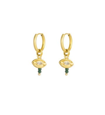 Γυναικεία κρεμαστά σκουλαρίκια με ματάκι