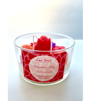 Soy candle Fraise & Cacao in a jar Valentine Edition