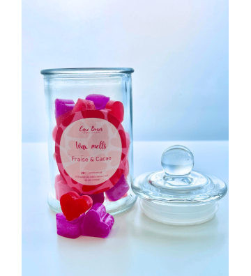 Wax melts Fraise & Cacao σε βάζο Valentine Edition