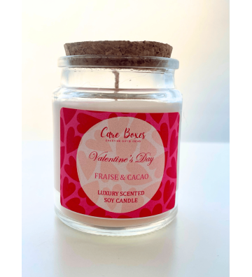 Soy candle Fraise & Cacao in a special jar Valentine Edition 150ml